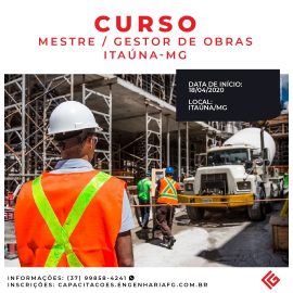 CURSO MESTRE/GESTOR DE OBRAS AOS SÁBADOS